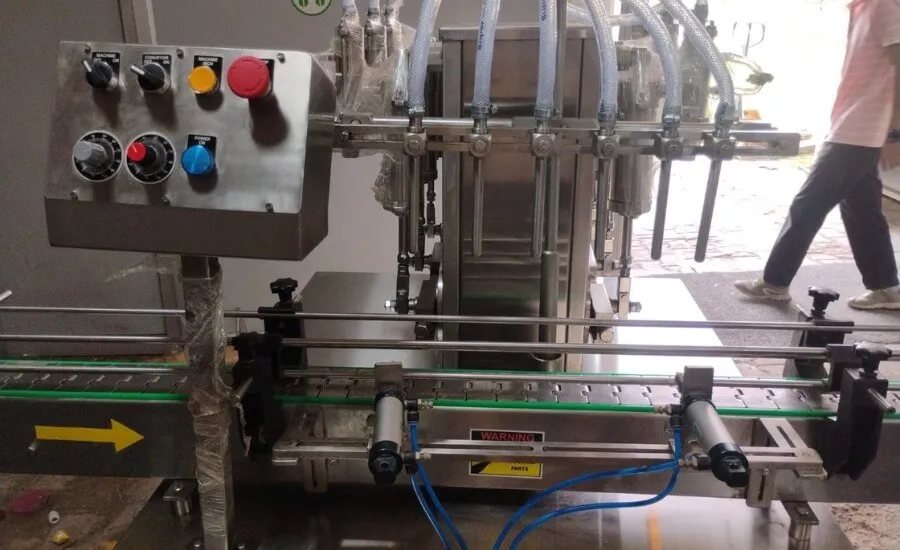 6 Head Piston Filler for Pharma front view – SurplusPack